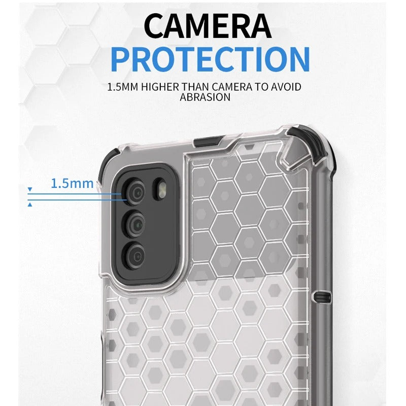 iPhone 15 Airbag Shockproof Hybrid Armor Honeycomb Transparent Cover