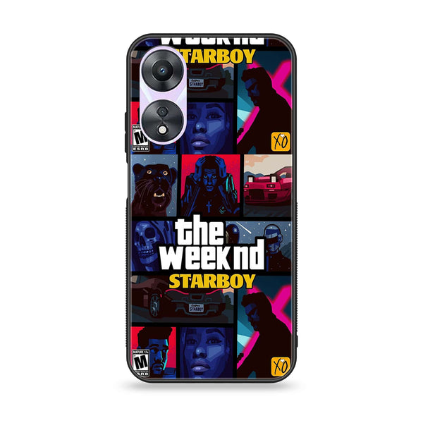 Oppo A58 - The Weeknd Star Boy - Premium Printed Glass soft Bumper Shock Proof Case