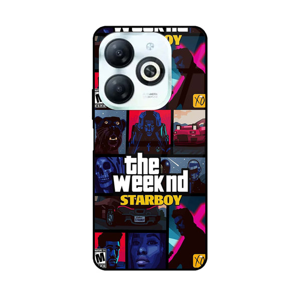 Tecno Spark 20 - The Weeknd Star Boy - Premium Printed Glass soft Bumper Shock Proof Case