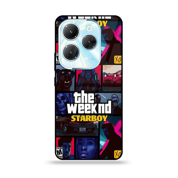 Infinix Hot 40 Pro - The Weeknd Star Boy - Premium Printed Glass soft Bumper Shock Proof Case