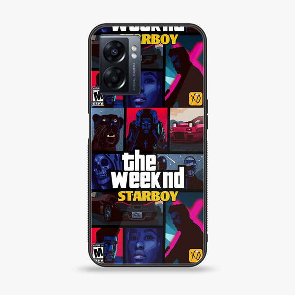 Oppo A57 2022 - The Weeknd Star Boy - Premium Printed Glass soft Bumper Shock Proof Case