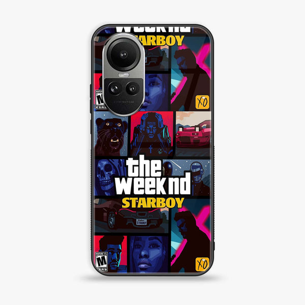 OPPO Reno 10 - The Weeknd Star Boy - Premium Printed Glass soft Bumper Shock Proof Case