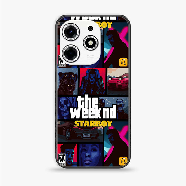 Tecno Spark 10 Pro - The Weeknd Star Boy - Premium Printed Glass soft Bumper shock Proof Case