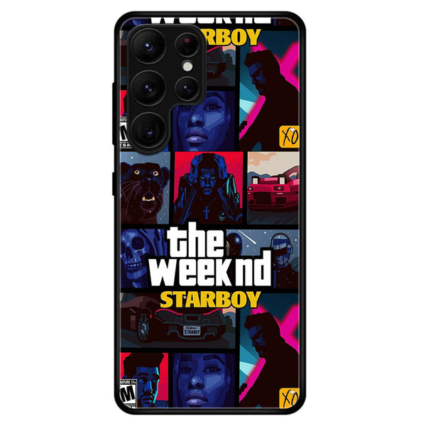 Samsung Galaxy S23 Ultra - The Weeknd Star Boy - Premium Printed Glass soft Bumper Shock Proof Case