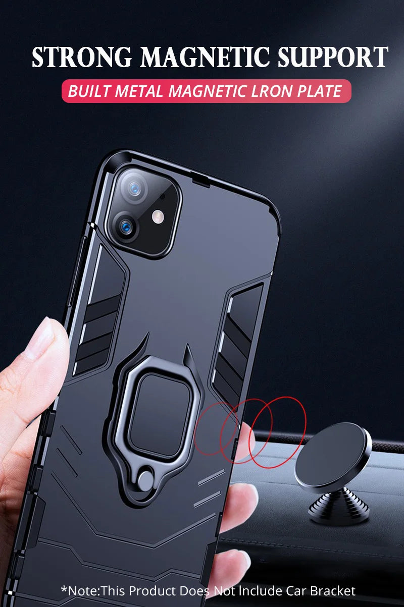 iPhone 11 Pro Upgraded Ironman with holding ring and kickStand Hybrid shock proof case