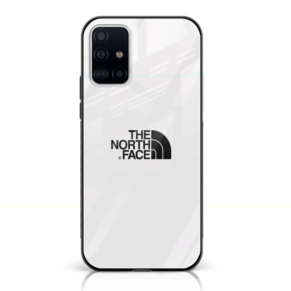 Samsung Galaxy A71 The North Face Series Printed Glass soft Bumper shock Proof Case