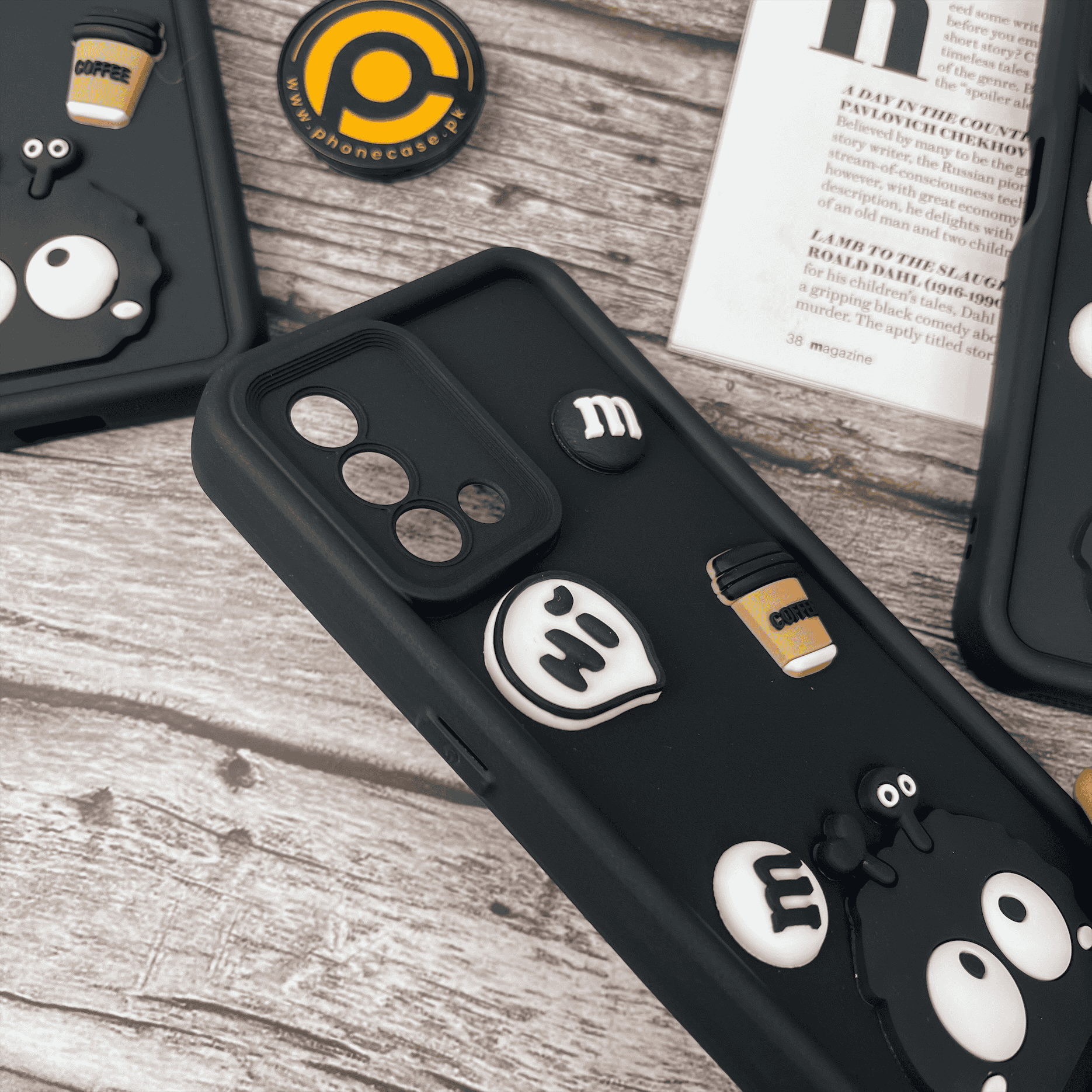 Oppo A74 4G/F19 4G/F19S/A95 4G Cute 3D Briquette m&m icons Liquid silicon Case