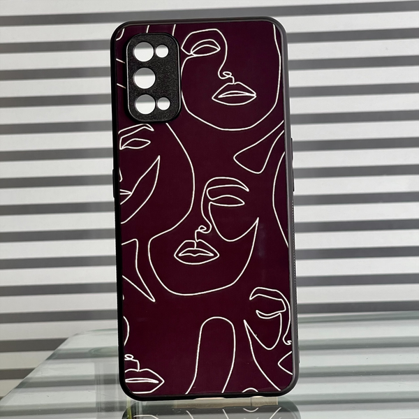 Realme 7 Pro Girl Line Art Series Glass Case CS-3103