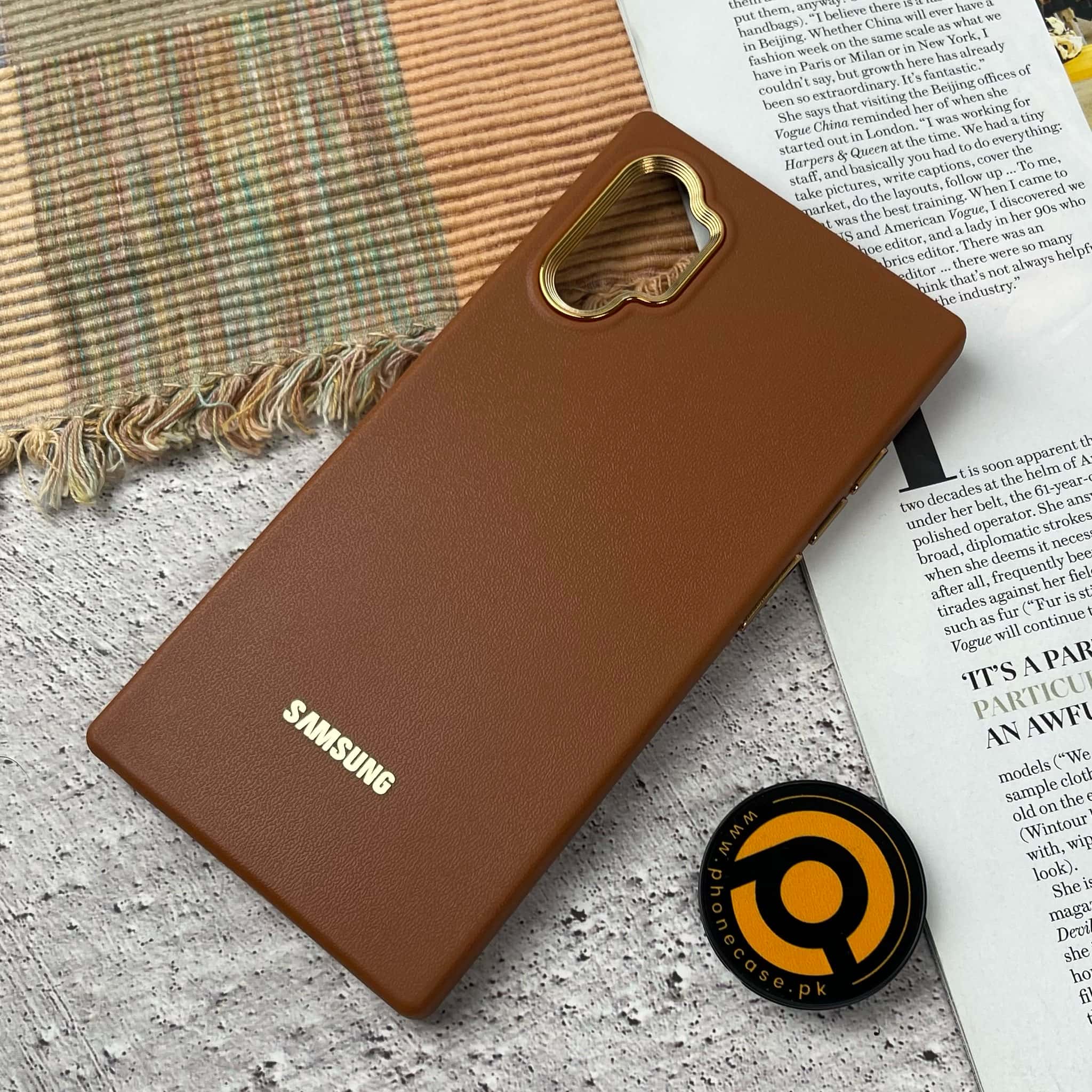 Galaxy Note 10 Plus/ Note 10 Pro Premium Dual layer Leather Feel Electroplated Case