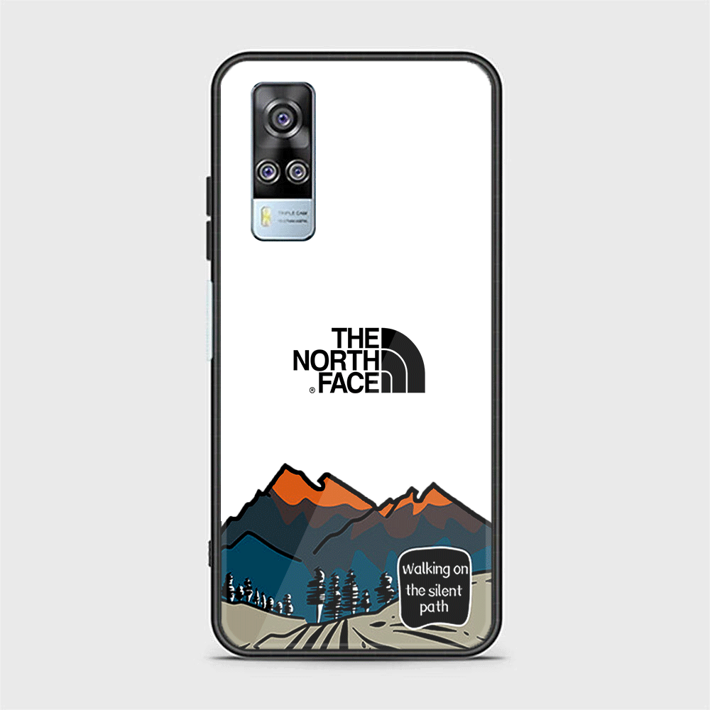 Vivo Y53s 4G The North Face Series Premium Printed Glass soft Bumper shock Proof Case