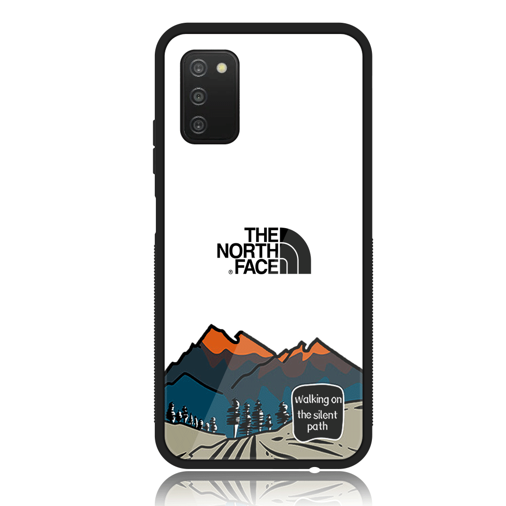 Samsung Galaxy A03s - The North Face Series - Premium Printed Glass soft Bumper shock Proof Case