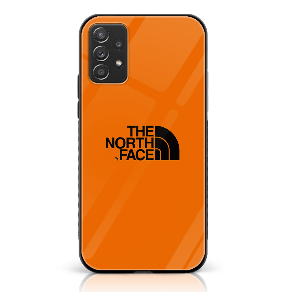 Samsung Galaxy A32 - The North Face Series - Premium Printed Glass soft Bumper shock Proof Case