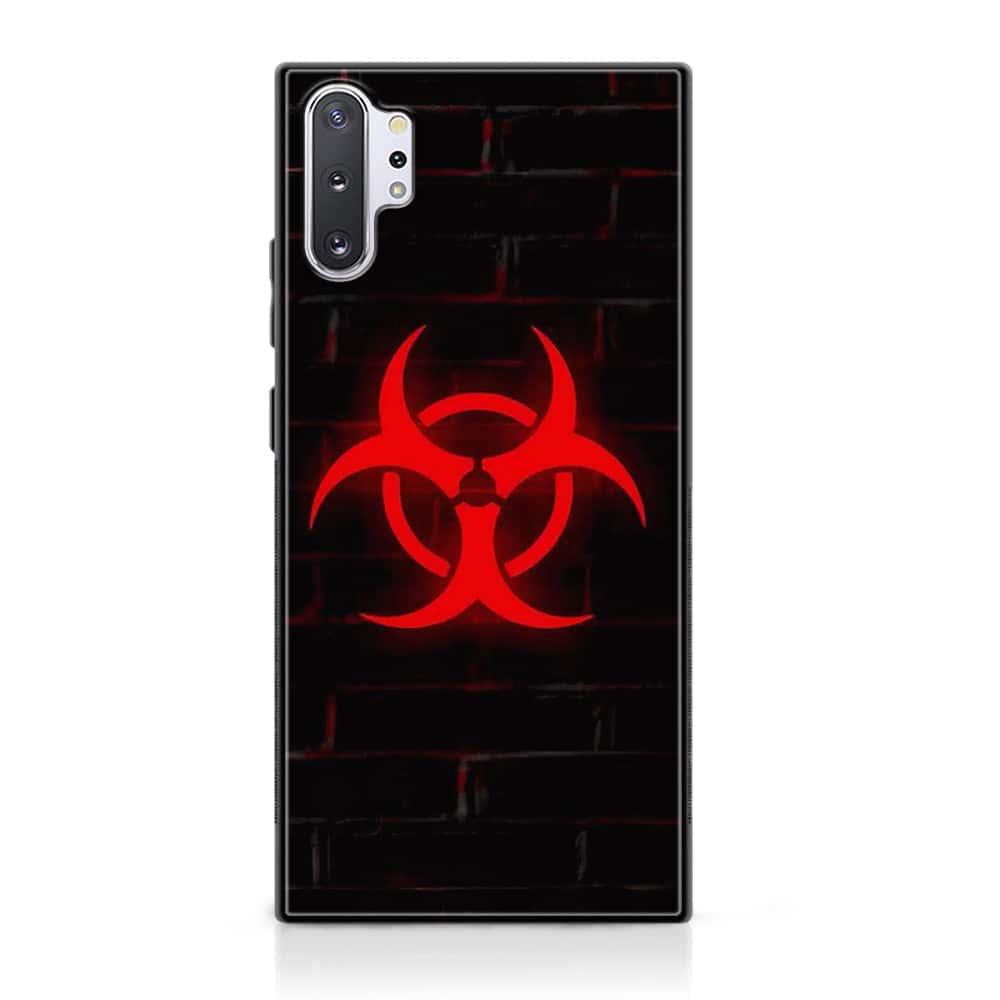 Samsung Galaxy Note 10 Plus - Biohazard Sign - Premium Printed Glass soft Bumper shock Proof Case