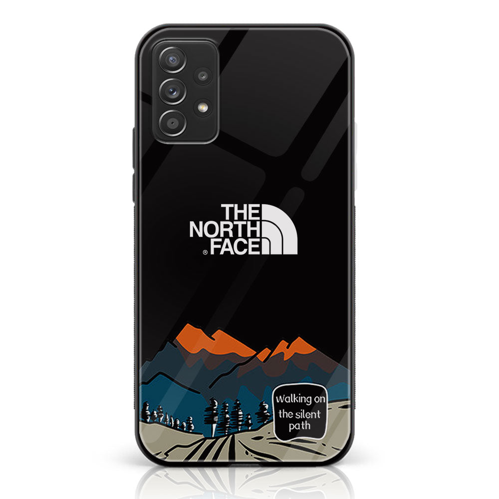 Samsung Galaxy A23 - The North Face Series - Premium Printed Glass soft Bumper shock Proof Case