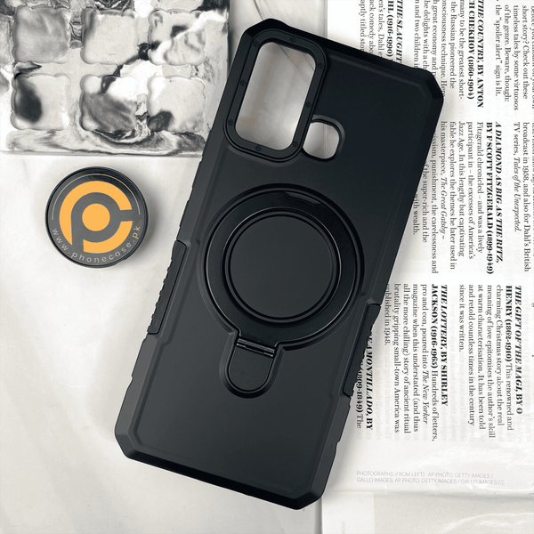 Infinix Hot 12 Play Falcrum Military-Grade Protection Armor Case with Metal Ring