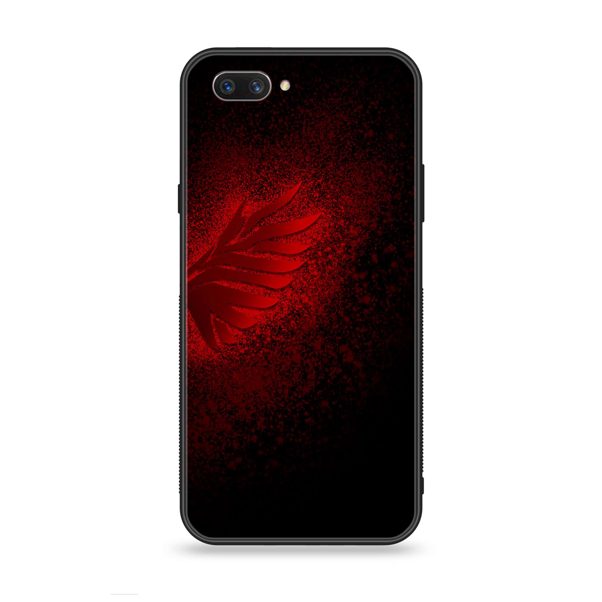 Oppo A3s - Angel Wings 2.0 Series - Premium Printed Glass soft Bumper shock Proof Case