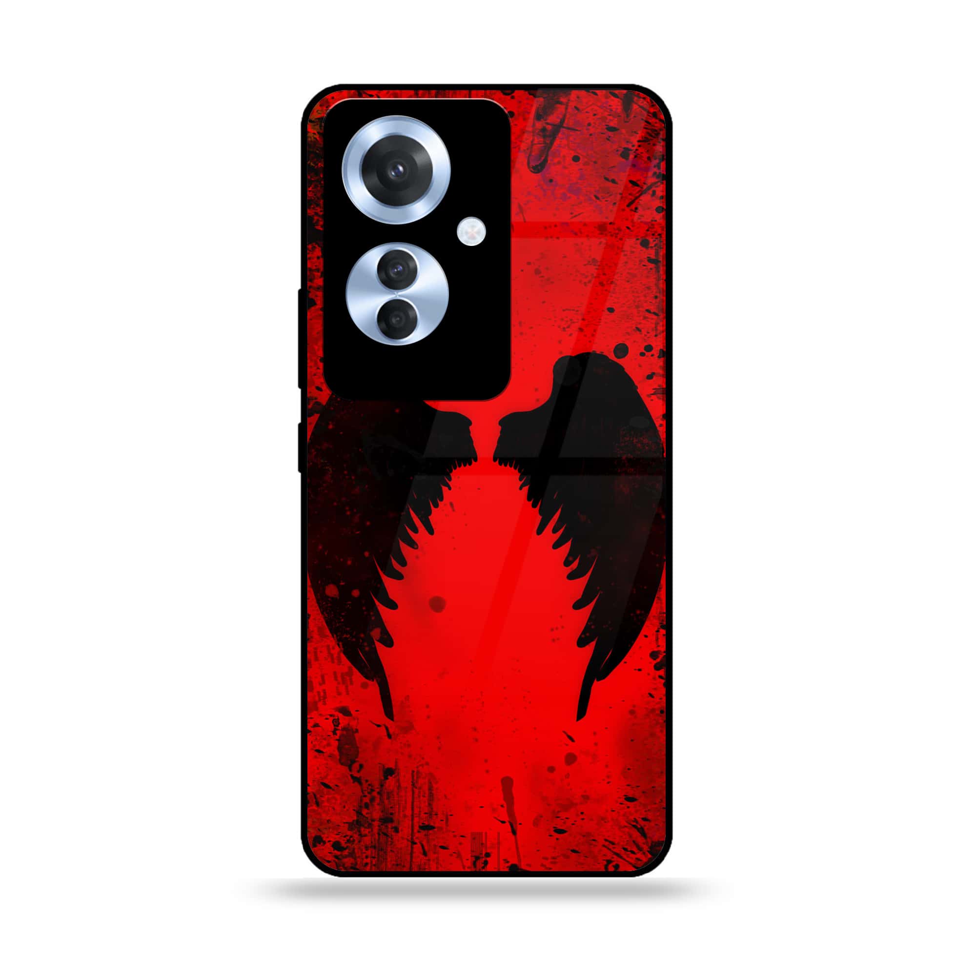 Oppo F25 Pro - Angel Wings 2.0 Series - Premium Printed Glass soft Bumper shock Proof Case