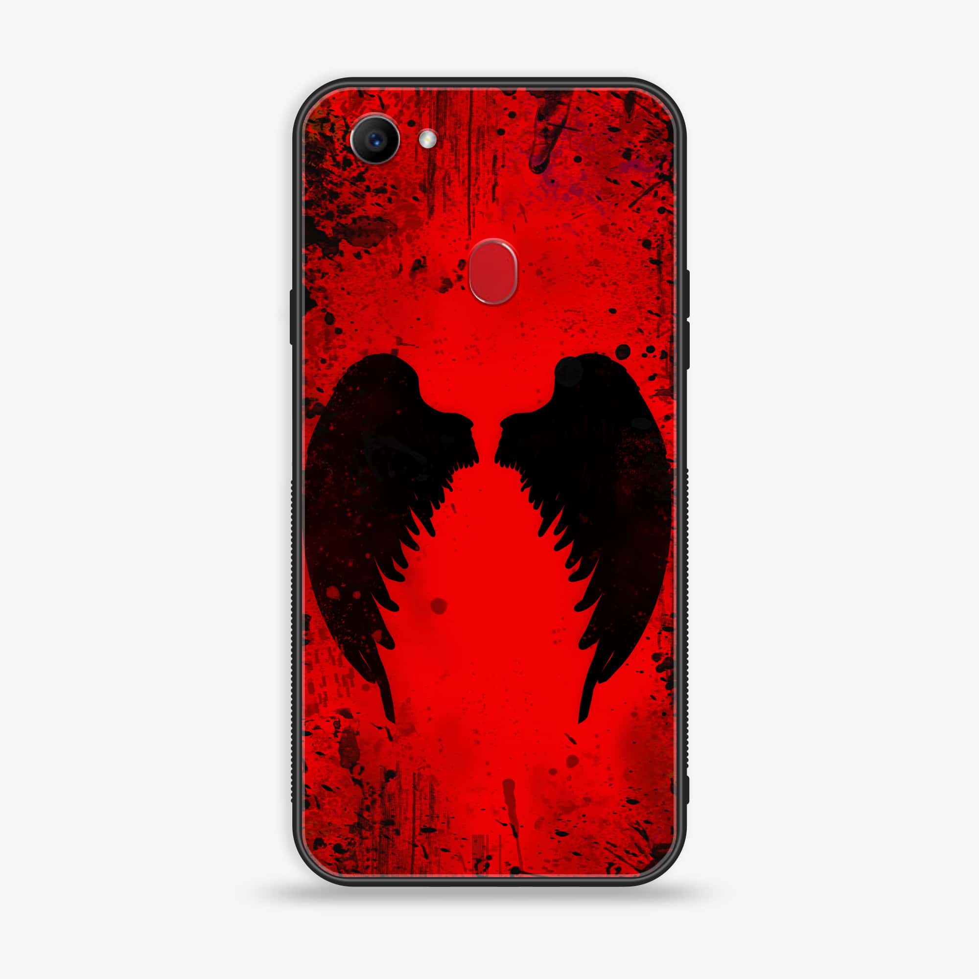 Oppo F7 - Angel Wings 2.0 Series - Premium Printed Glass soft Bumper shock Proof Case