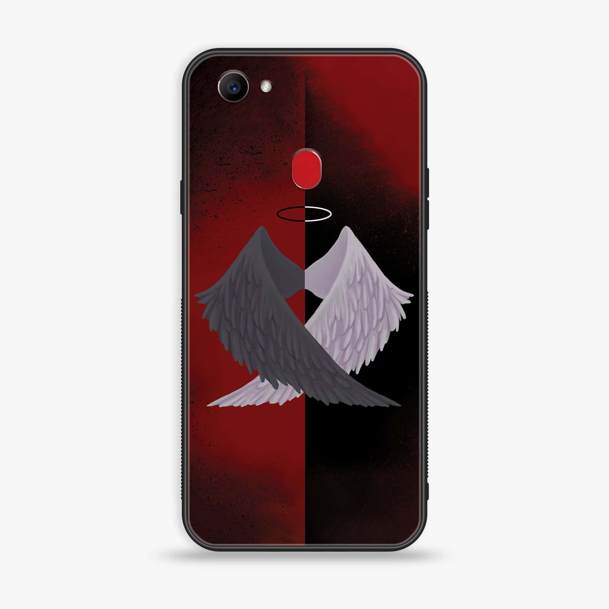 Oppo F7 - Angel Wings 2.0 Series - Premium Printed Glass soft Bumper shock Proof Case