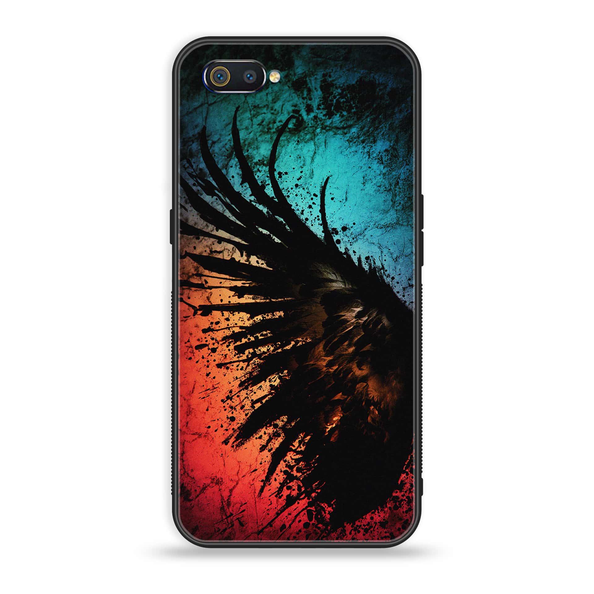 Oppo Realme C2 - Angel Wings 2.0 Series - Premium Printed Glass soft Bumper shock Proof Case