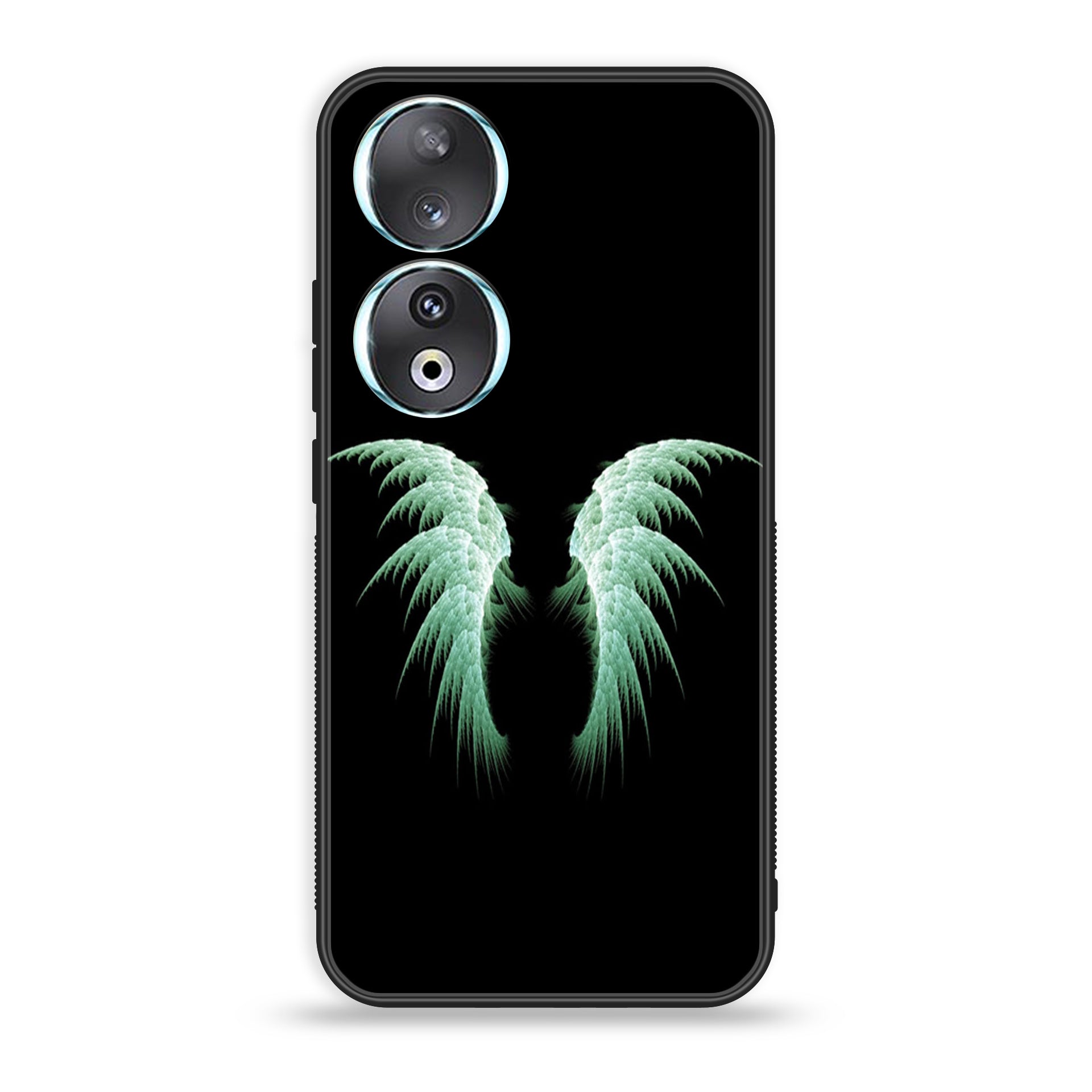 Huawei Honor 90 - Angel Wings Series - Premium Printed Glass soft Bumper shock Proof Case