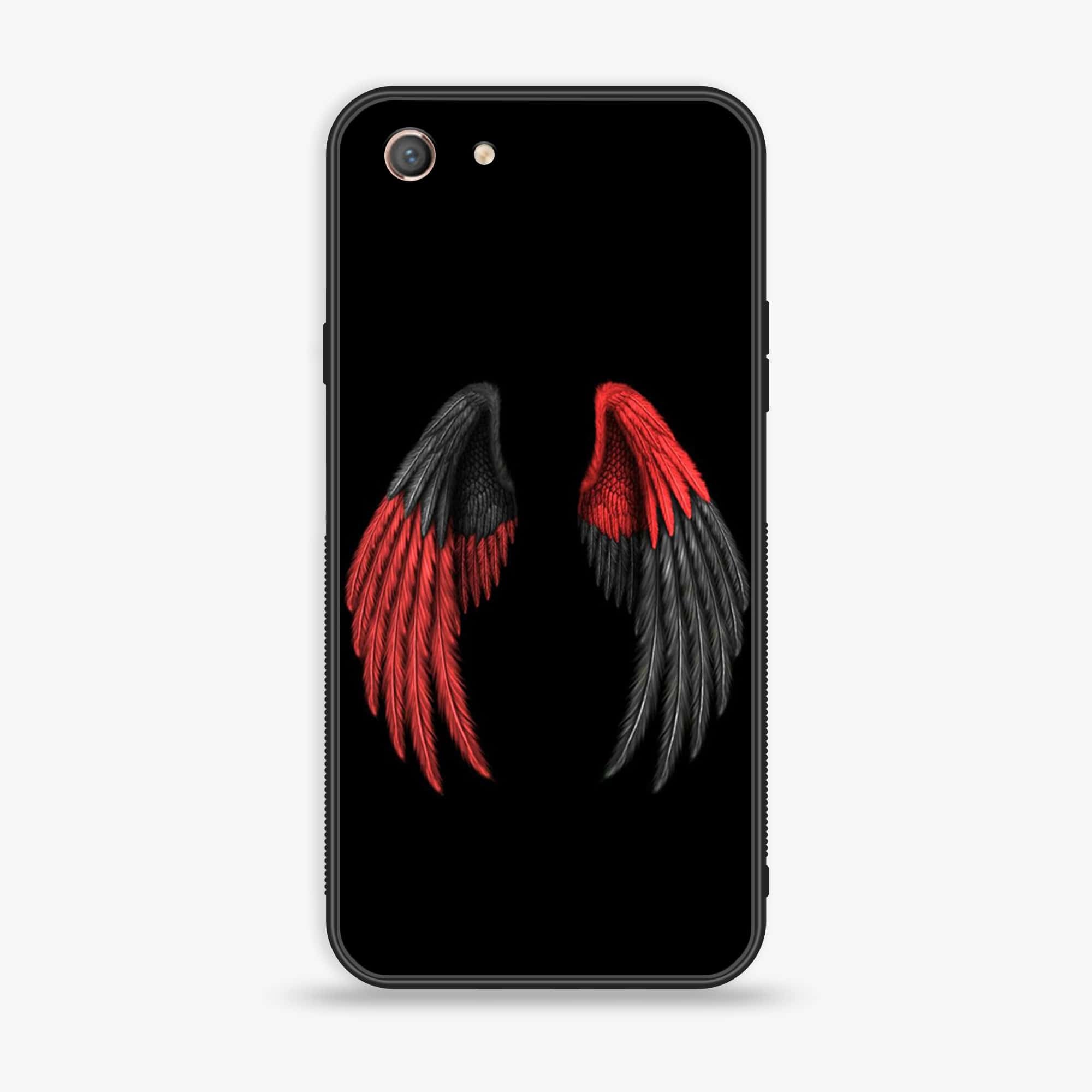 Oppo A71 (2018) - Angel Wings Series - Premium Printed Glass soft Bumper shock Proof Case