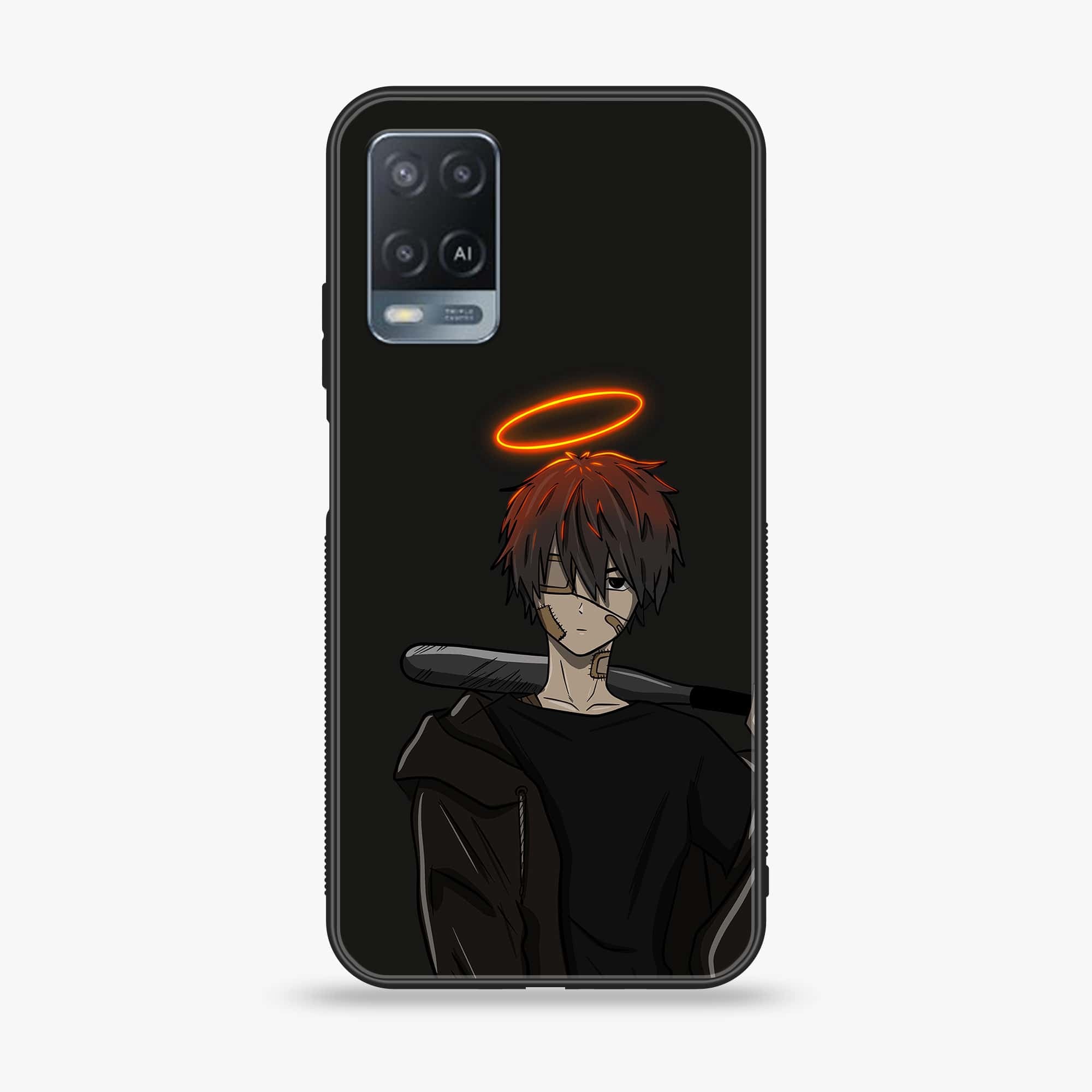 Oppo A54 - Anime Series - Premium Printed Glass soft Bumper shock Proof Case