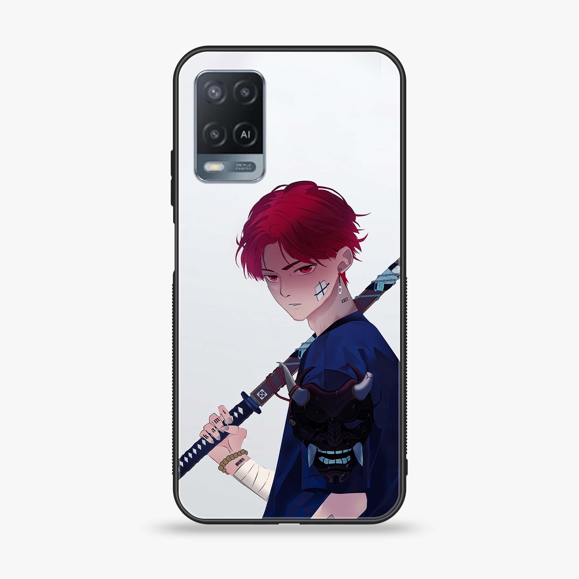 Oppo A54 - Anime Series - Premium Printed Glass soft Bumper shock Proof Case