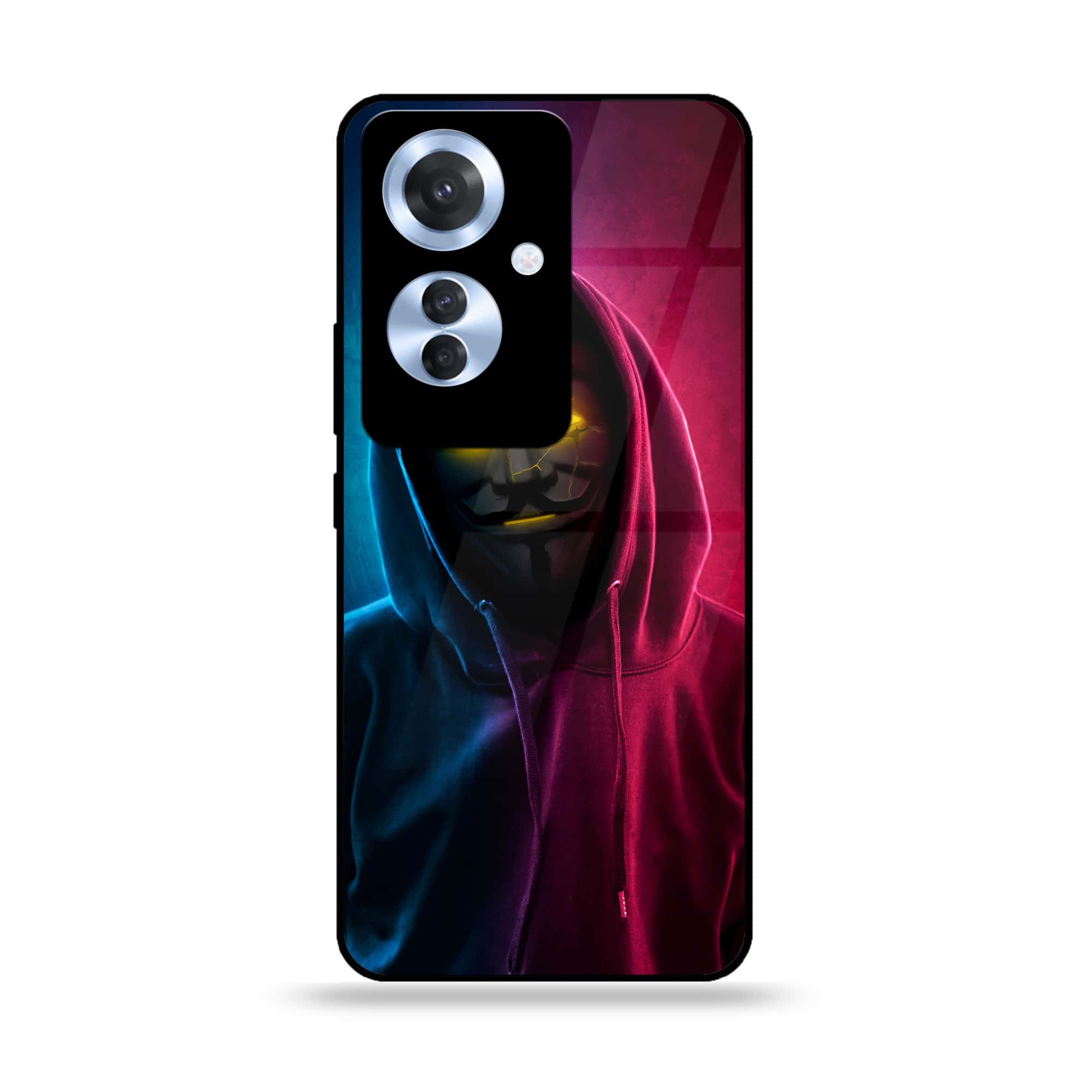 Oppo F25 Pro - Anonymous 2.0 Series - Premium Printed Glass soft Bumper shock Proof Case
