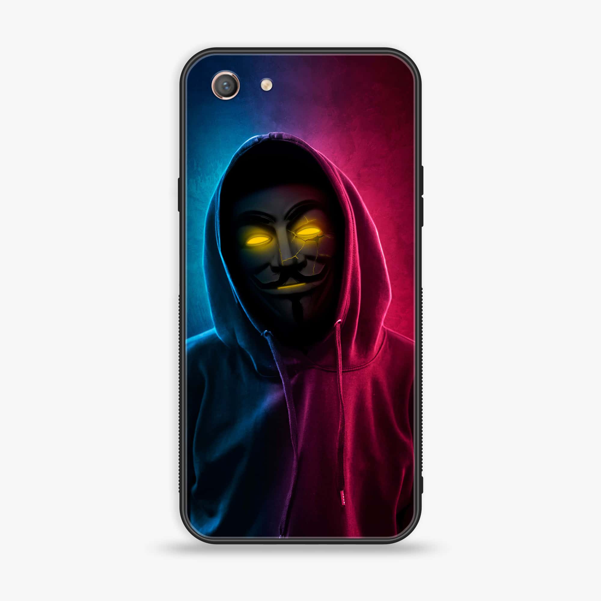 Oppo A71 (2018) - Anonymous 2.0 Series - Premium Printed Glass soft Bumper shock Proof Case
