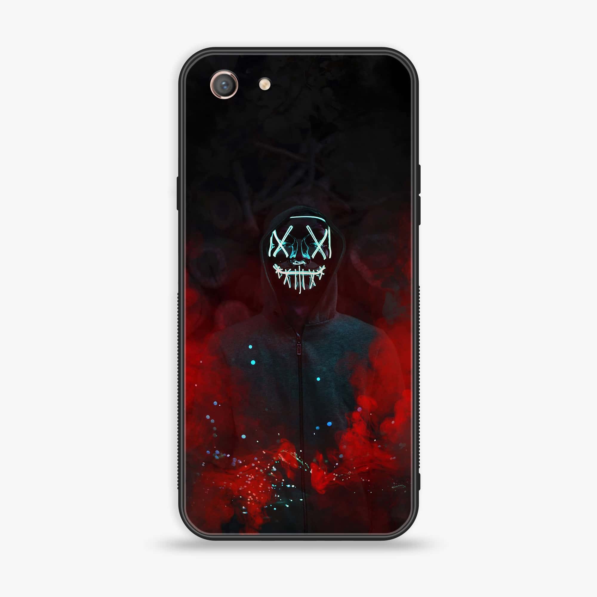 Oppo A71 (2018) - Anonymous 2.0 Series - Premium Printed Glass soft Bumper shock Proof Case