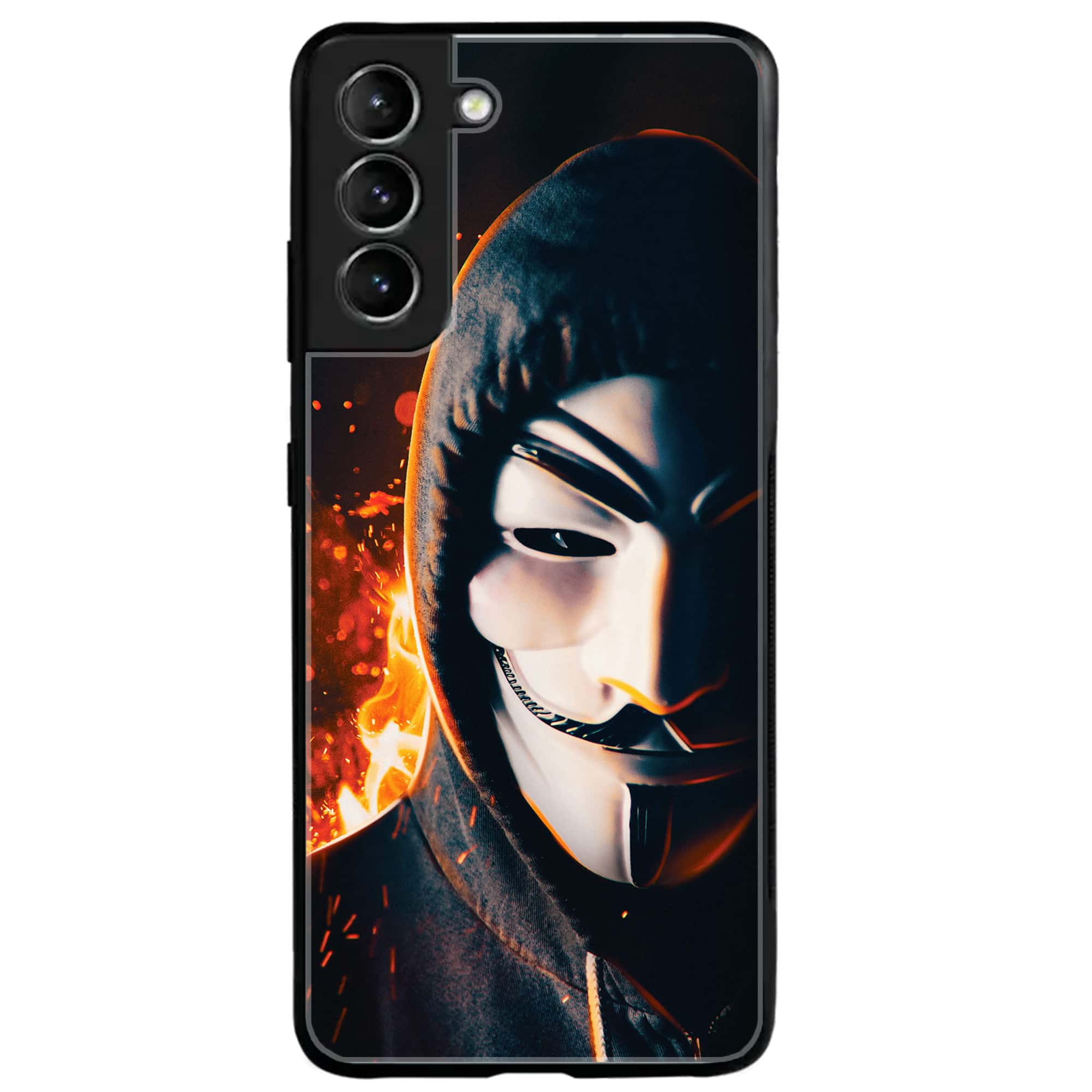 Samsung Galaxy S21 - Anonymous 2.0 Series - Premium Printed Glass soft Bumper shock Proof Case