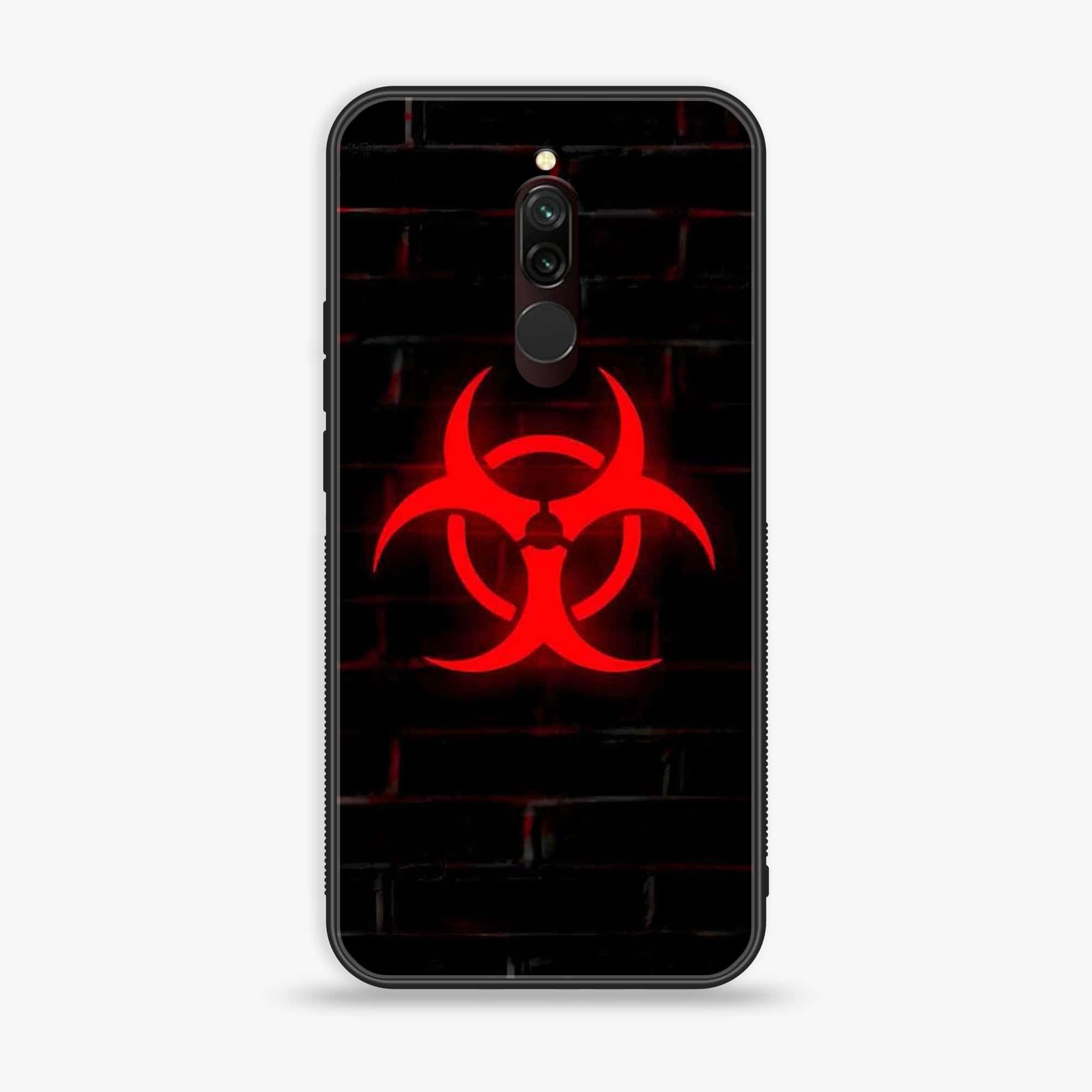 Xiaomi Redmi 8 - Biohazard Sign Series - Premium Printed Glass soft Bumper shock Proof Case