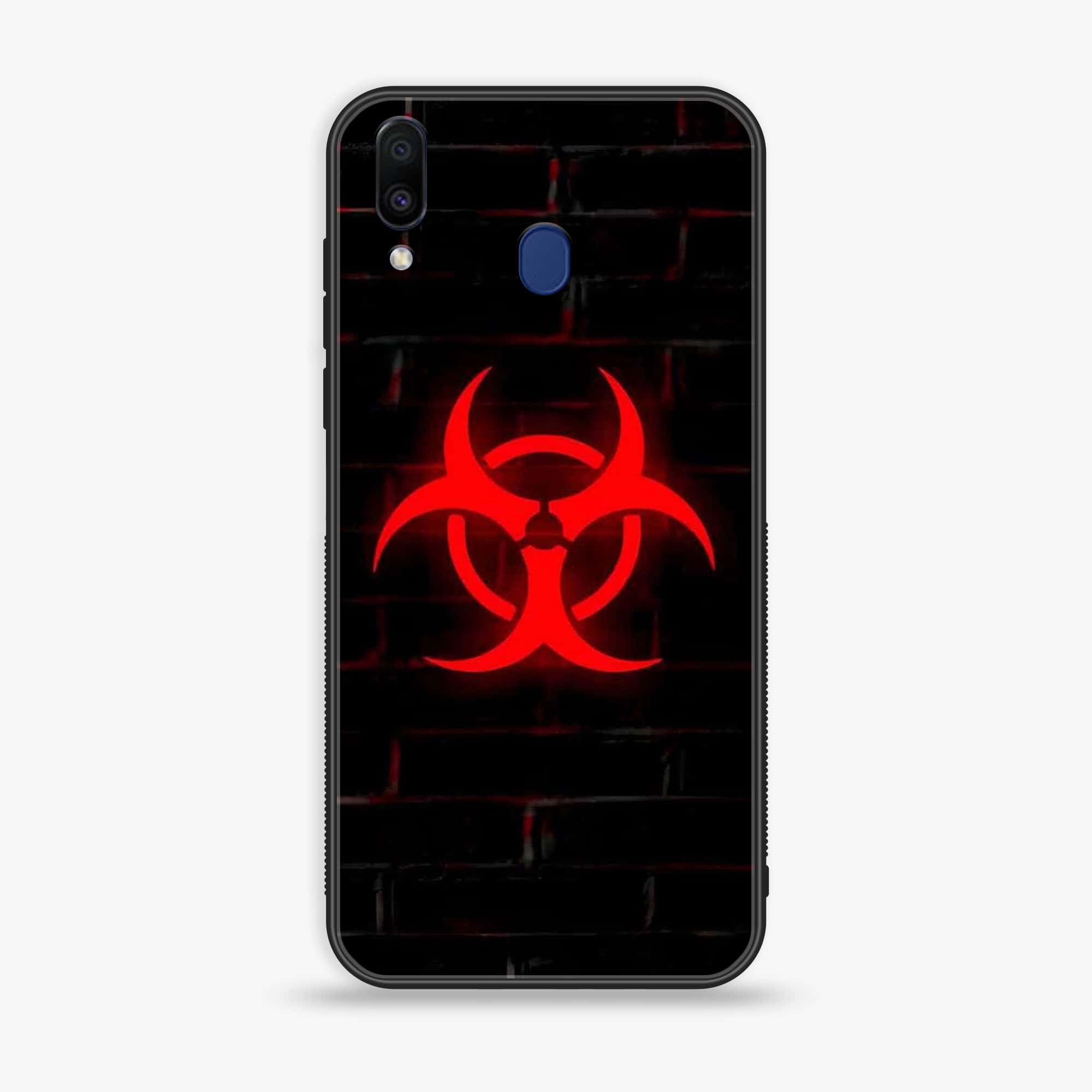 Samsung Galaxy M20 - Biohazard Sign Series - Premium Printed Glass soft Bumper shock Proof Case
