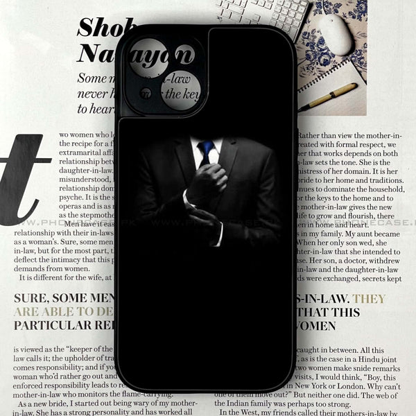 iPhone 13 Mini - Black Art Series - Premium Printed Glass soft Bumper shock Proof Case