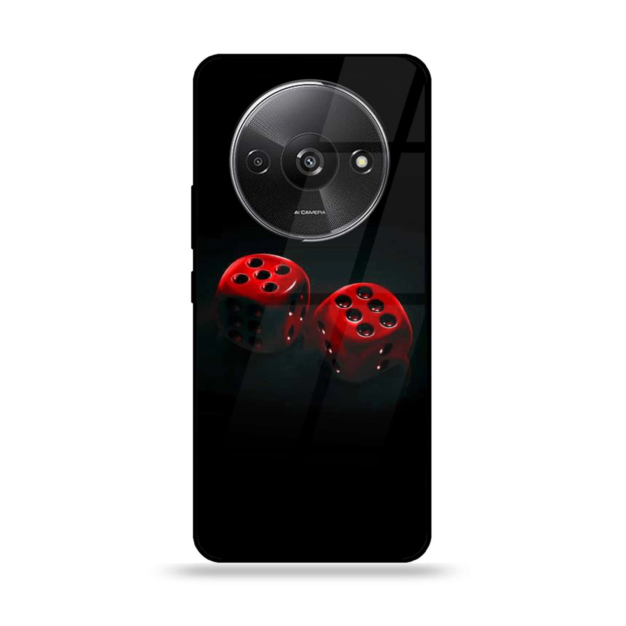 Xiaomi Redmi A3 - Black Art Series - Premium Printed Glass soft Bumper shock Proof Case