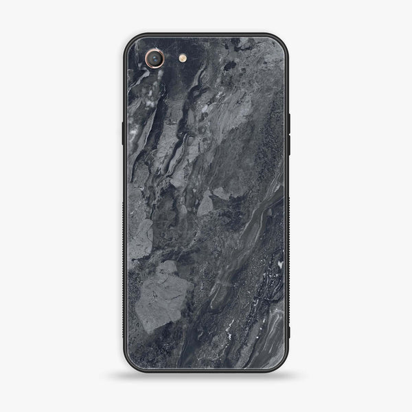 Oppo A71 (2018) - Black Marble 2.0 Series - Premium Printed Glass soft Bumper shock Proof Case