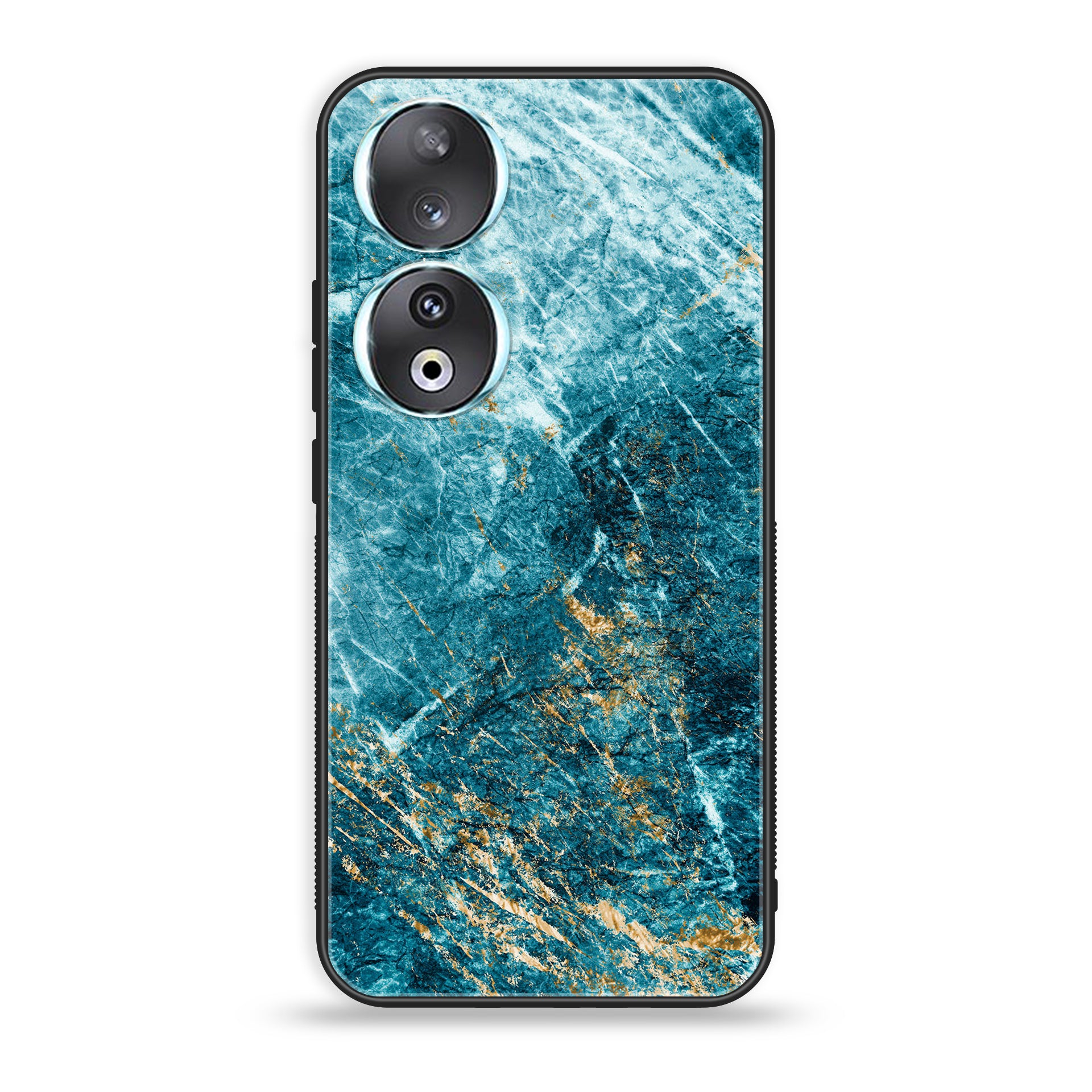 Huawei Honor 90 - Blue Marble 2.0 Series - Premium Printed Glass soft Bumper shock Proof Case