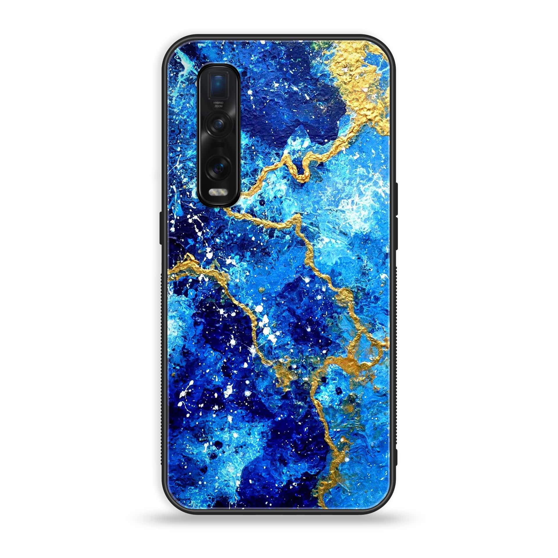 Oppo Find X2 Pro - Blue Marble 2.0 Series - Premium Printed Glass soft Bumper shock Proof Case