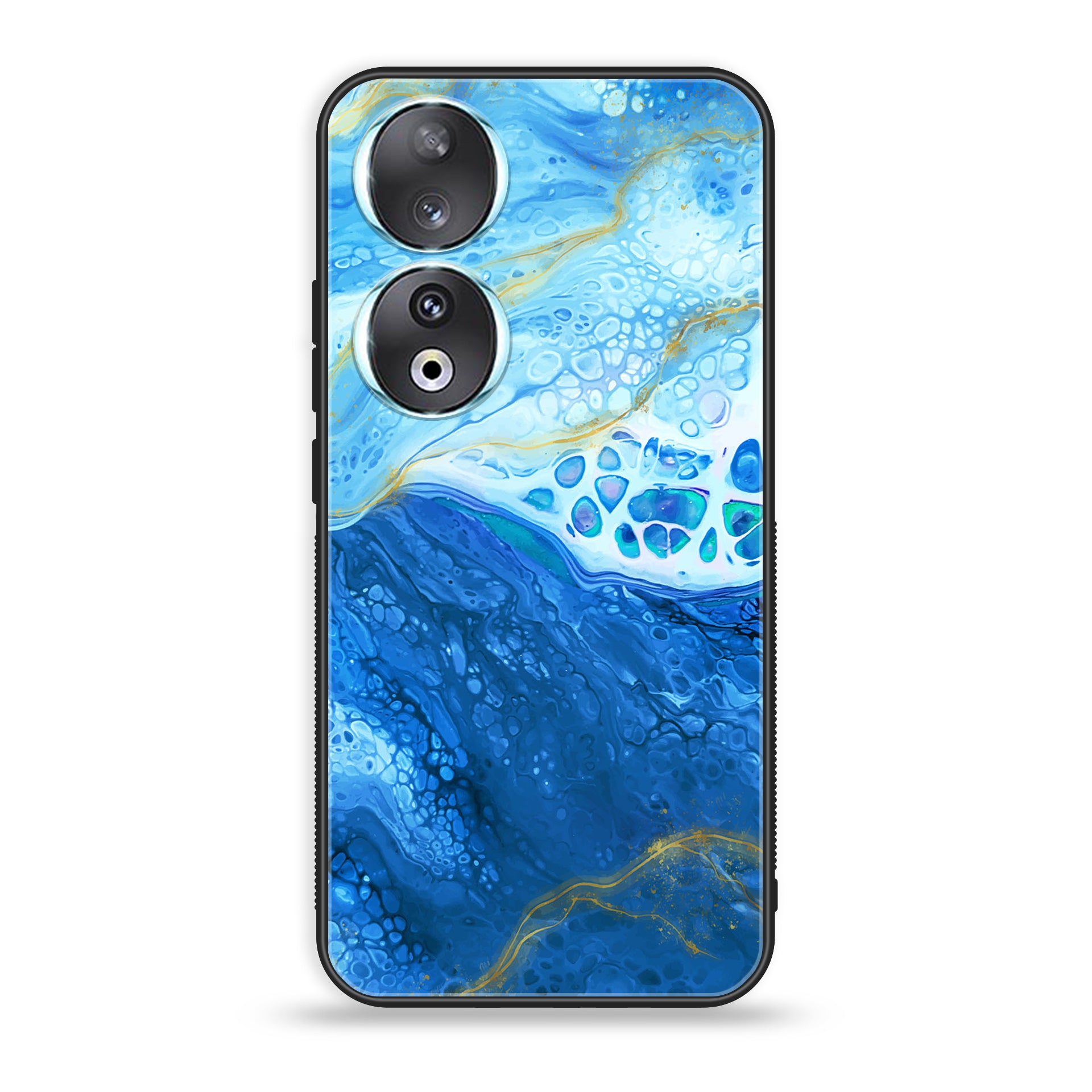 Huawei Honor 90 - Blue Marble 2.0 Series - Premium Printed Glass soft Bumper shock Proof Case