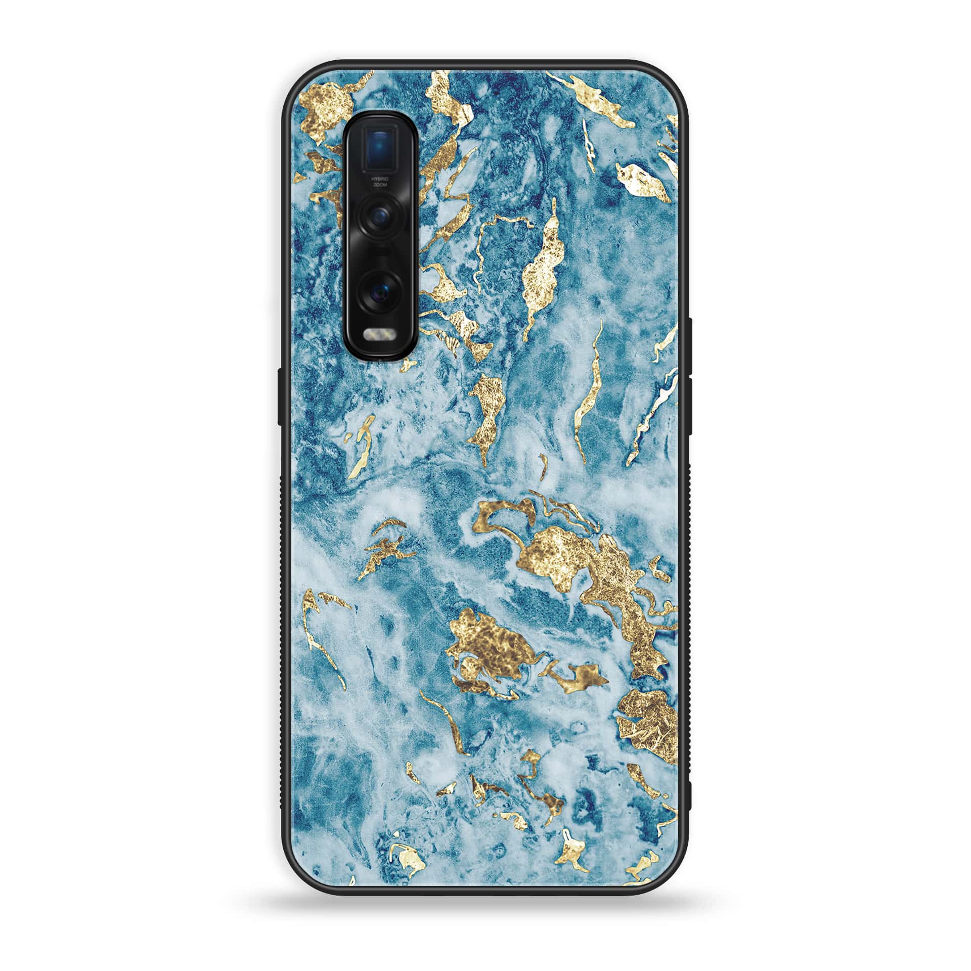 Oppo Find X2 Pro - Blue Marble 2.0 Series - Premium Printed Glass soft Bumper shock Proof Case