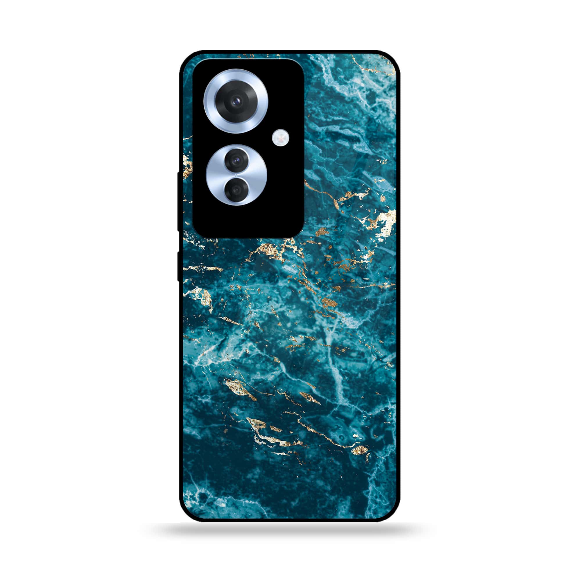 Oppo F25 Pro - Blue Marble 2.0 Series - Premium Printed Glass soft Bumper shock Proof Case
