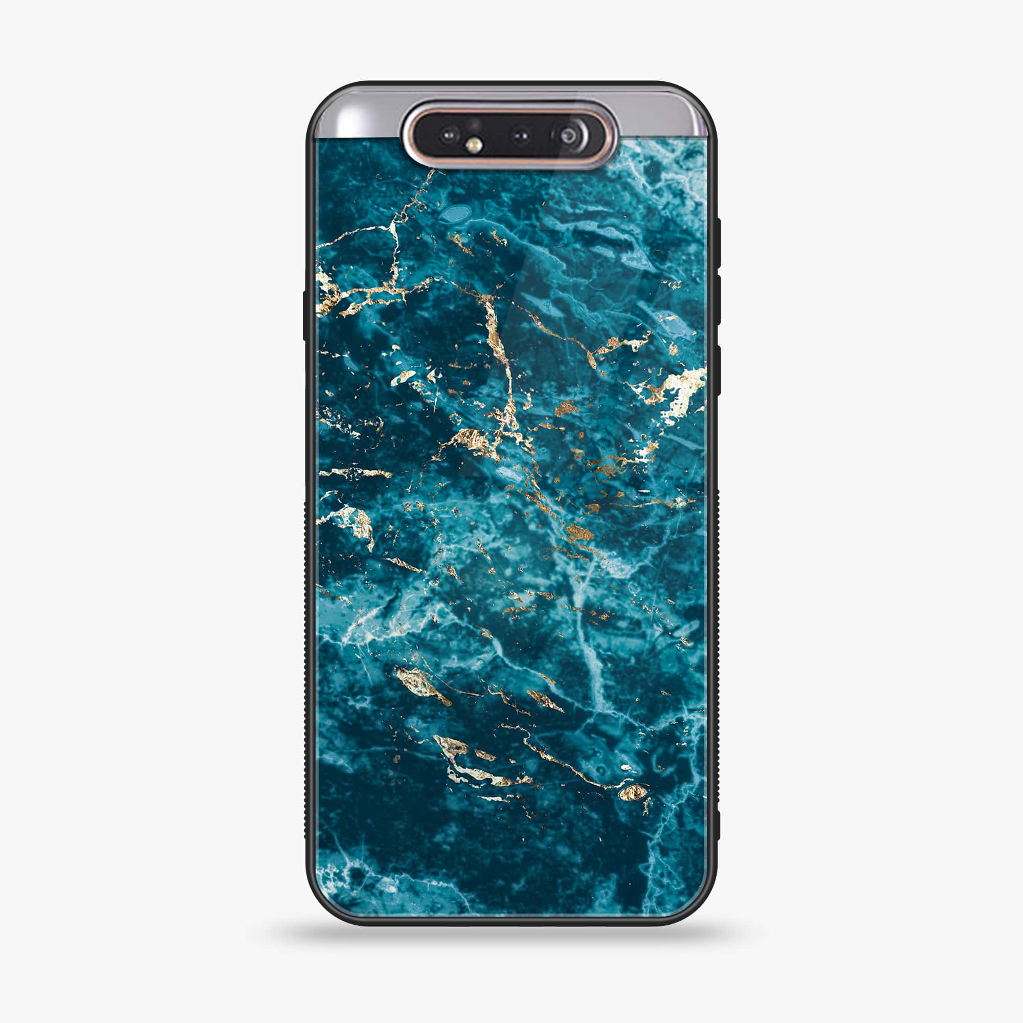 Samsung Galaxy A80 - Blue Marble 2.0 Series - Premium Printed Glass soft Bumper shock Proof Case