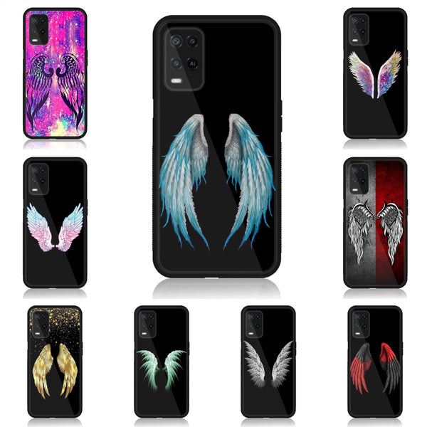 Realme Narzo 30 5G - Angel  Wings Series - Premium Printed Glass soft Bumper shock Proof Case