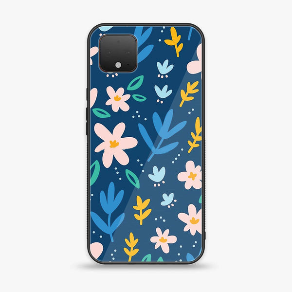 Google Pixel 4 - Colorful Flowers - Premium Printed Glass soft Bumper Shock Proof Case