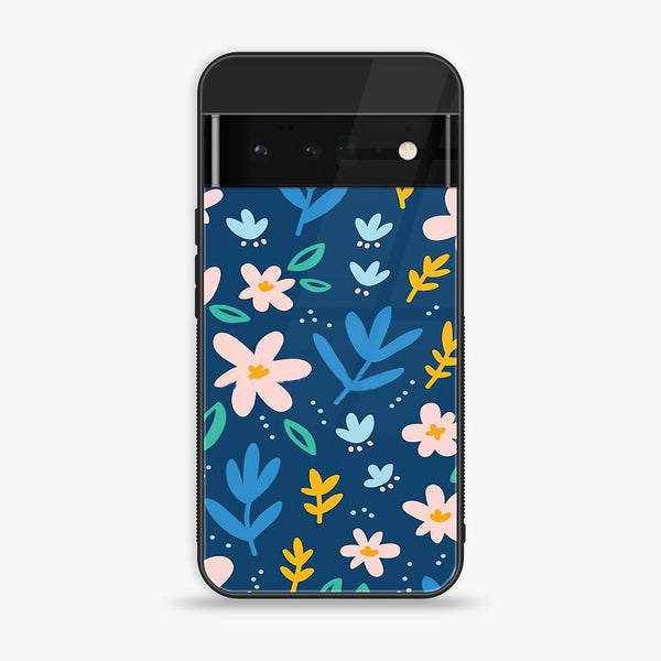 Google Pixel 6 - Colorful Flowers - Premium Printed Glass soft Bumper Shock Proof Case