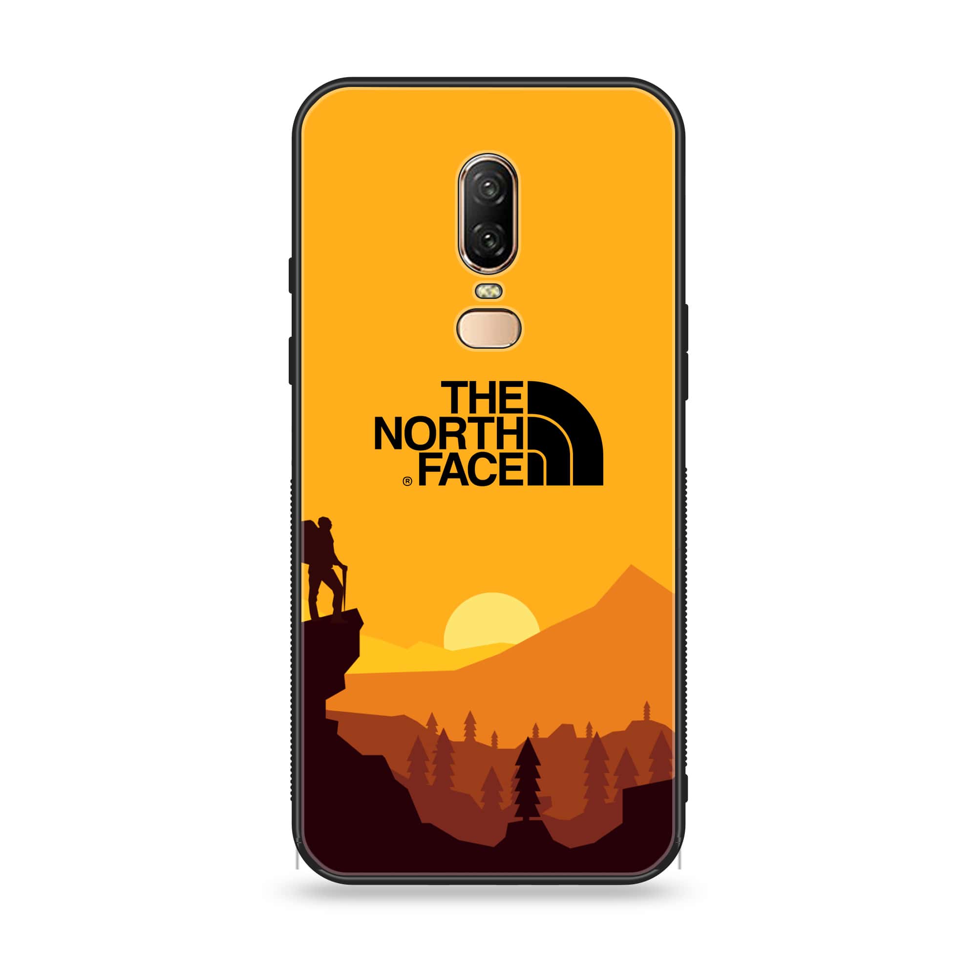 OnePlus 6 - The North Face Series - Premium Printed Glass soft Bumper shock Proof Case