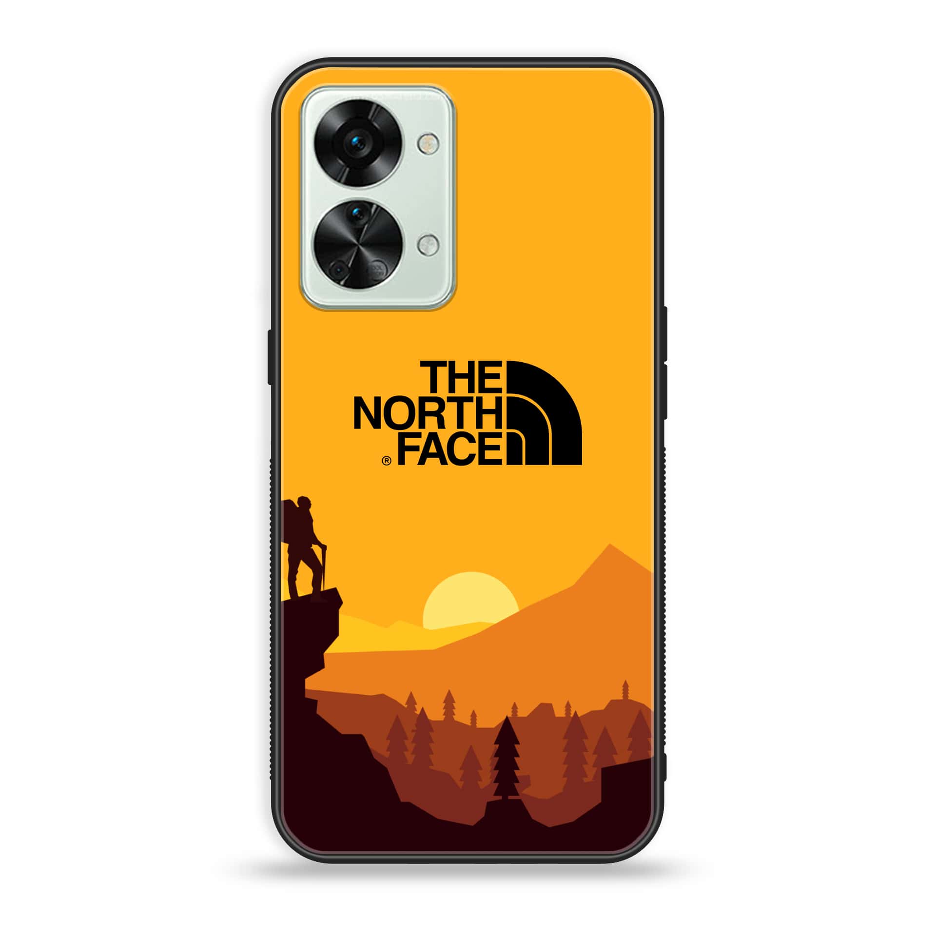 OnePlus Nord 2T 5G The North Face Series Premium Printed Glass soft Bumper shock Proof Case