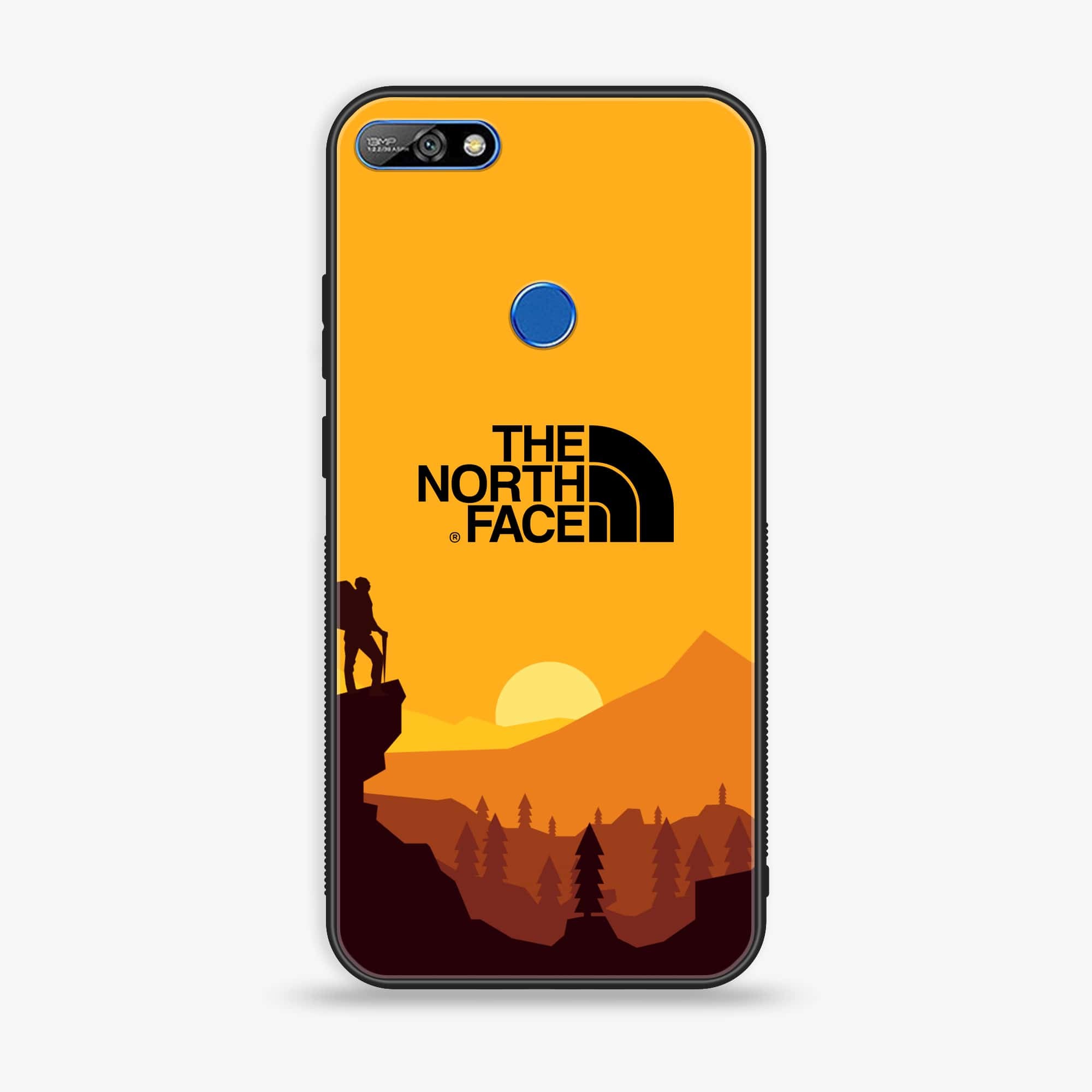 Huawei Y7 Prime (2018) - The North Face Series - Premium Printed Glass soft Bumper shock Proof Case