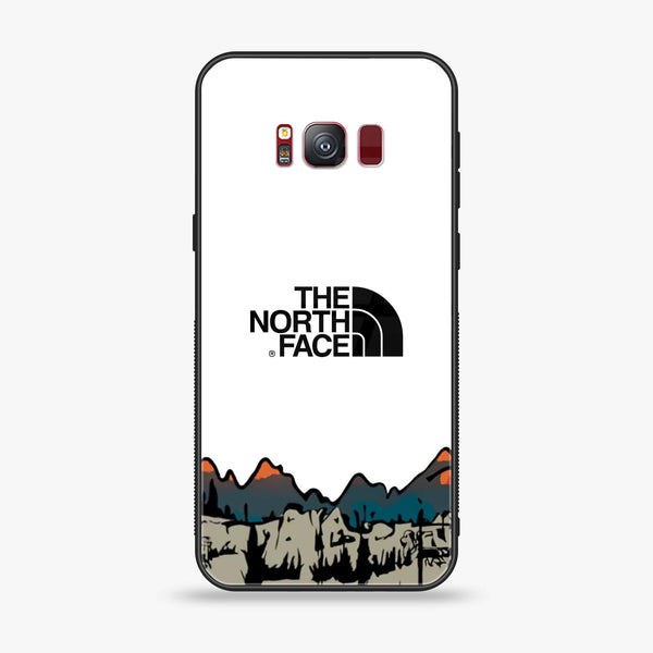 Galaxy S8 Plus - The North Face Series - Premium Printed Glass soft Bumper shock Proof Case